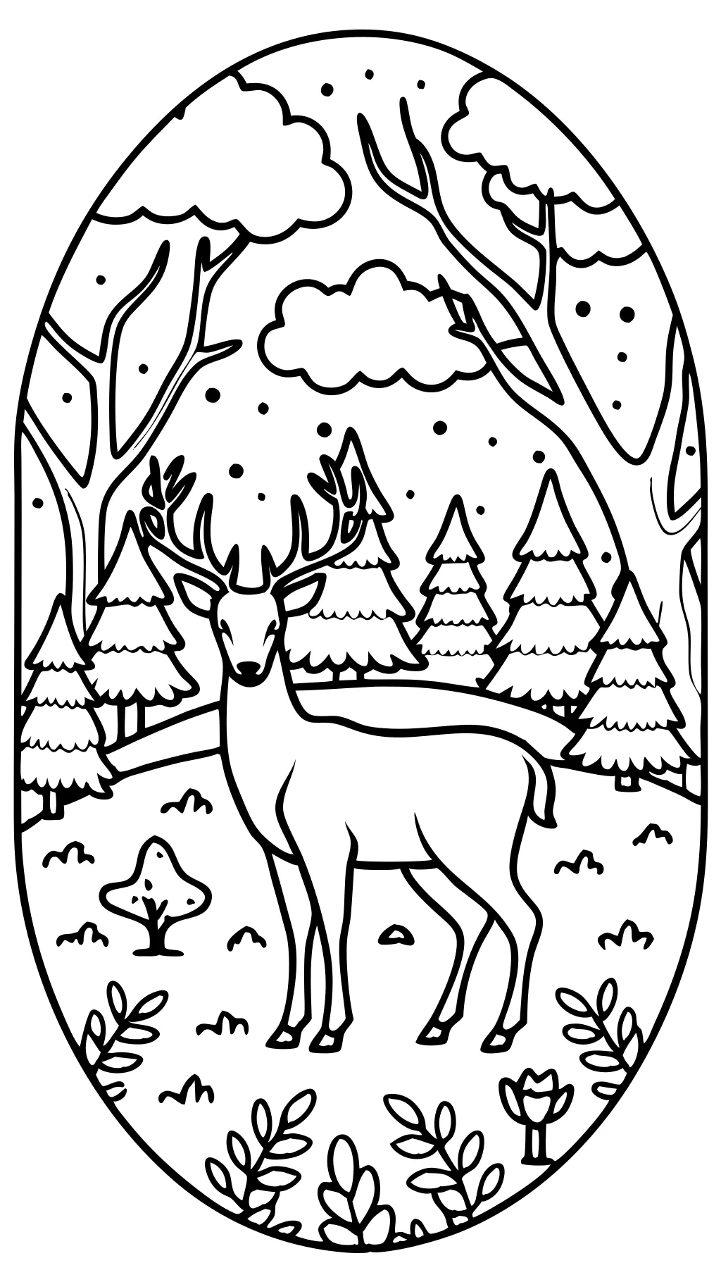 coloriages de la chasse au cerf